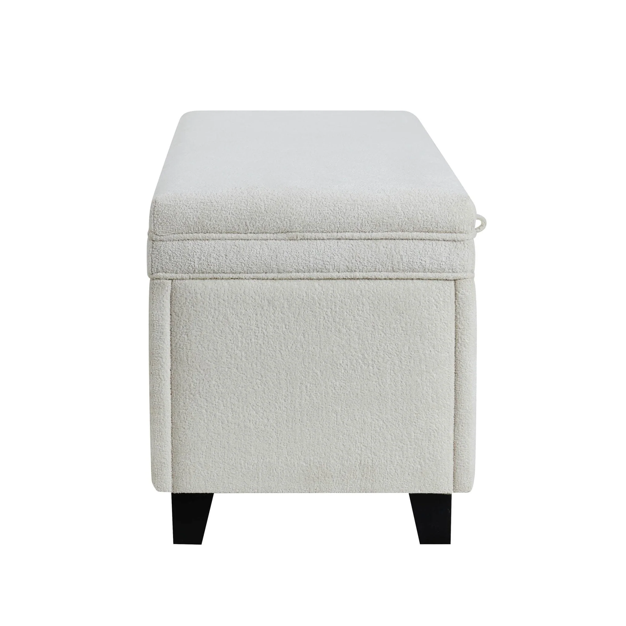 Storage Ottoman - Chenille Ecru