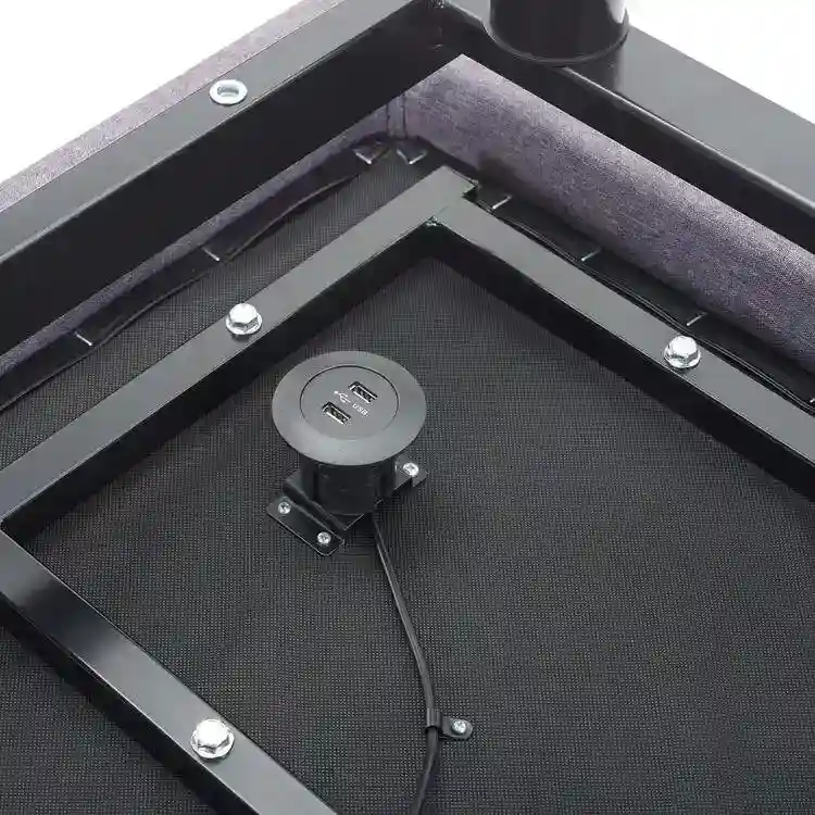 Adjustable Electric Bed Frame Base, 3-Speed Head & Foot Massage, Wireless Remote, USB Ports