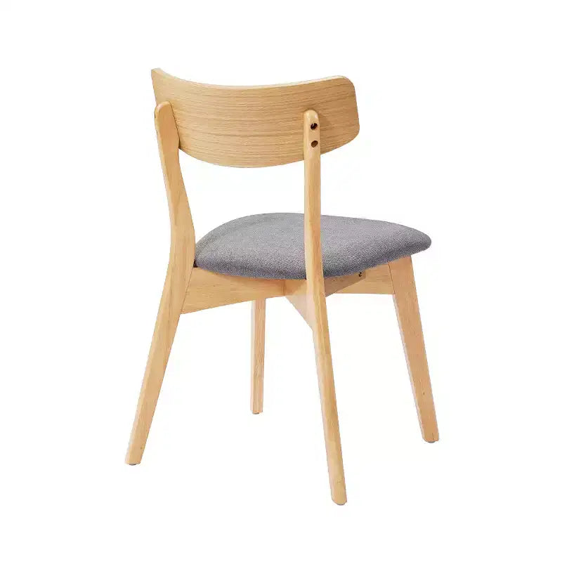 Set of 2 Mid-Century Modern Dining Chairs with Cushioned Seats