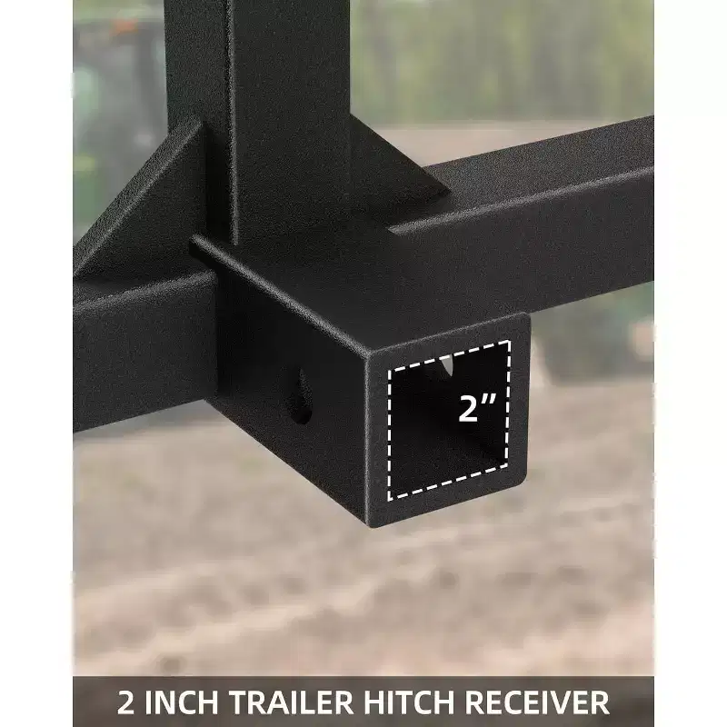 3 Point 2 Trailer Hitch Receiver Heavy-Duty for Category 1 Tractors Compatible with Kubota, BX, LM25H, WLM Tractor, NorTrac, Yanmar, Kioti, Cat