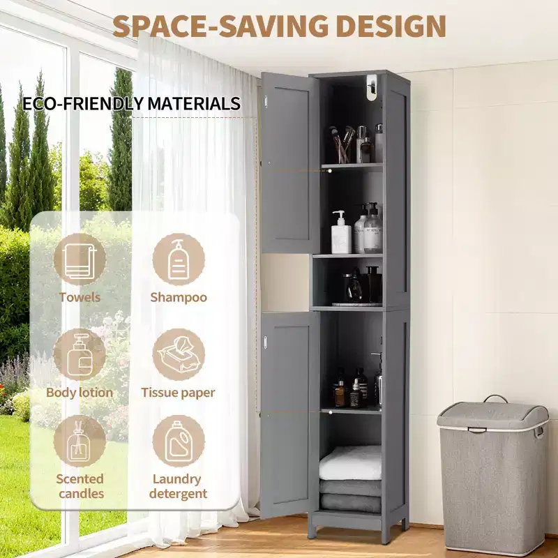 Modern Bathroom Furniture Set  Durable, Space-Saving Storage Solution  Complete Set for Stylish & Functional Bathroom Organization