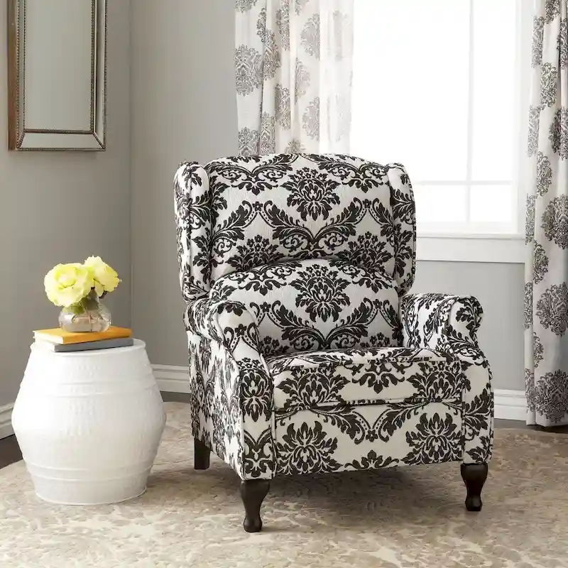 Upholstered Wing Recliner Chair