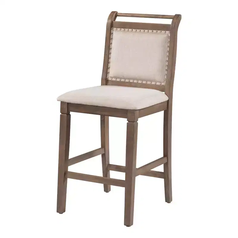 Whisen 3-Piece Wood Counter Height Drop Leaf Dining Table Set with 2 Upholstered Dining Chairs