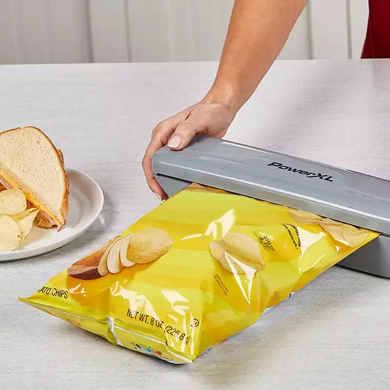 PowerXL Duo Nutrisealer Vacuum Sealer: Gray Food Sealer Machine, Metal & Plastic, Spot Clean, 90-Day Warranty