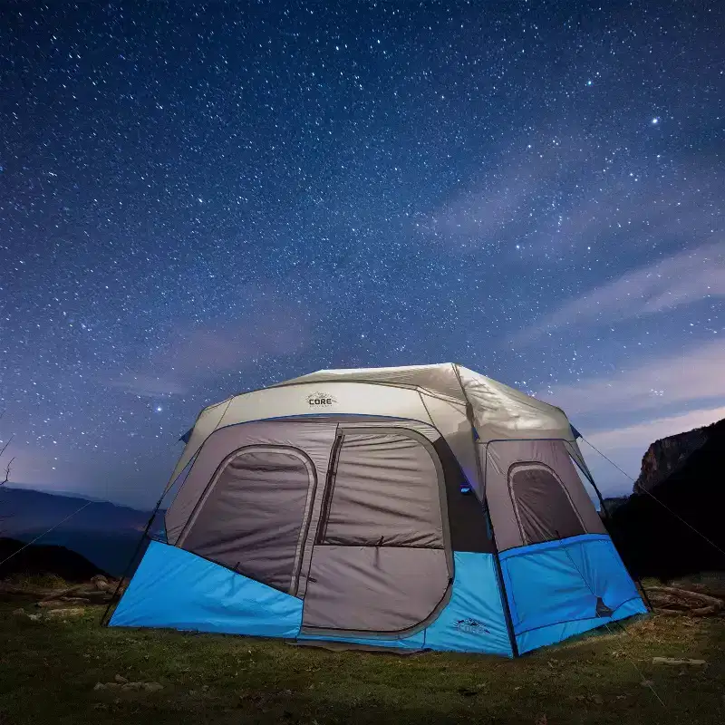 Core Equipment Lighted 6 Person Instant Cabin Tent