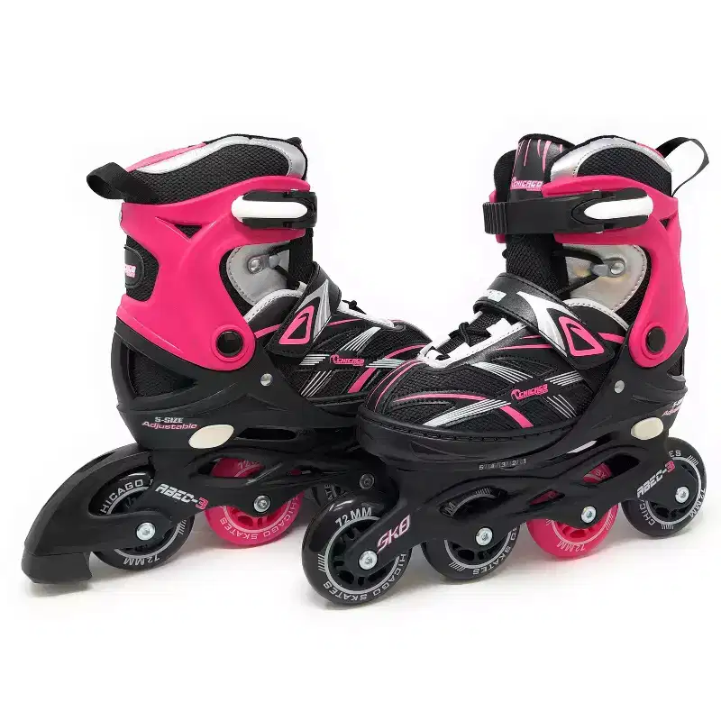 Chicago Skates Adjustable Kids' Inline Skates - Black/Pink