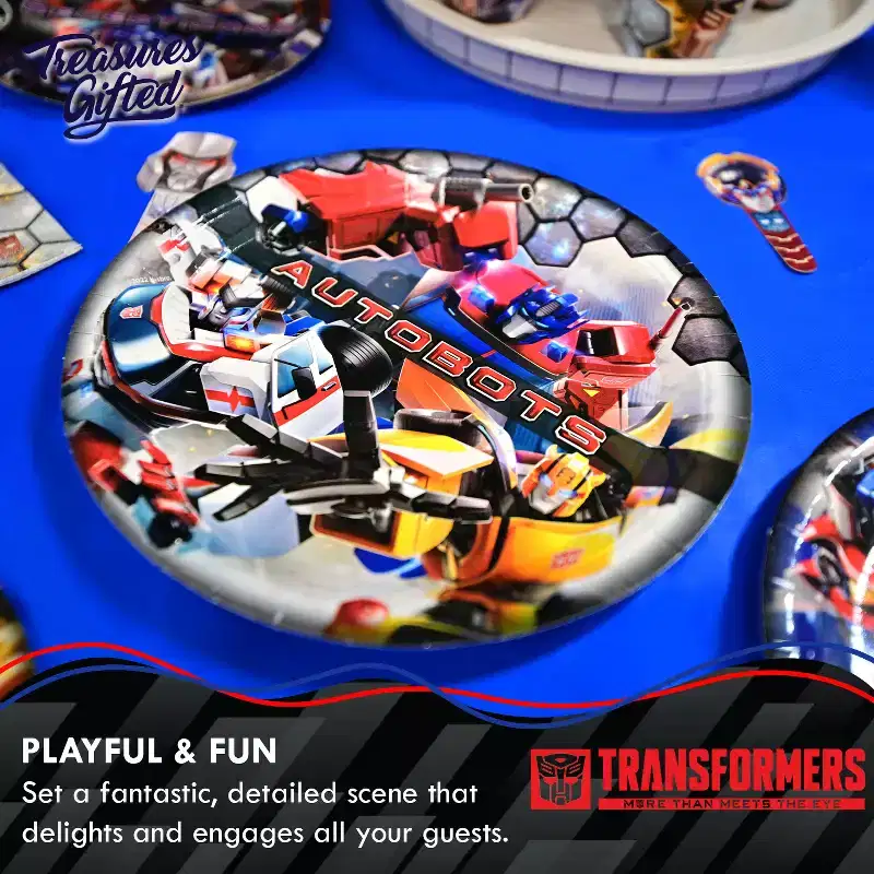 Treasures Gifted Transformers Party Tableware Starter Set for 16 Guests