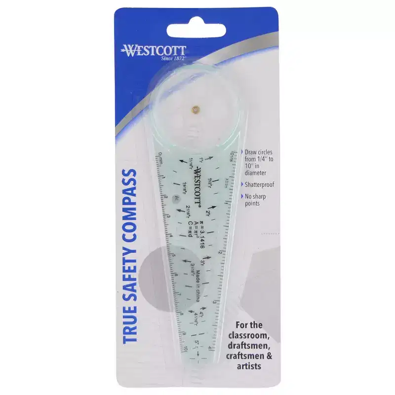 Westcott True Safety Compass, Pack of 6