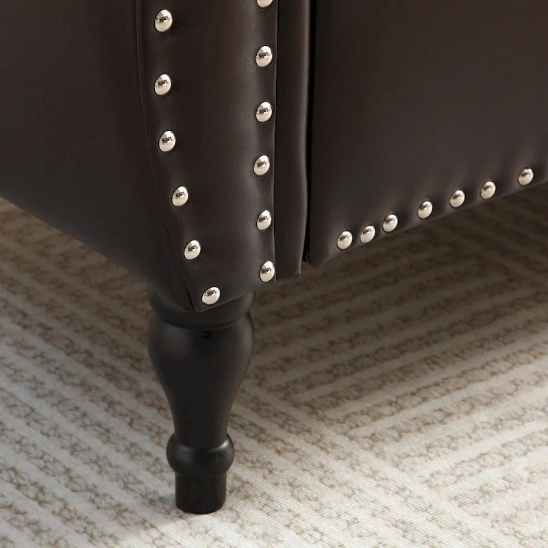 Upholstered Storage Ottoman Bench – Brown / Beige / Blue / Black / Grey / Pink, Velvet, Rolled Arms, Seats 2
