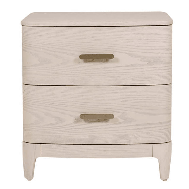 Lightwash Wood 2 Drawer Bedside Table