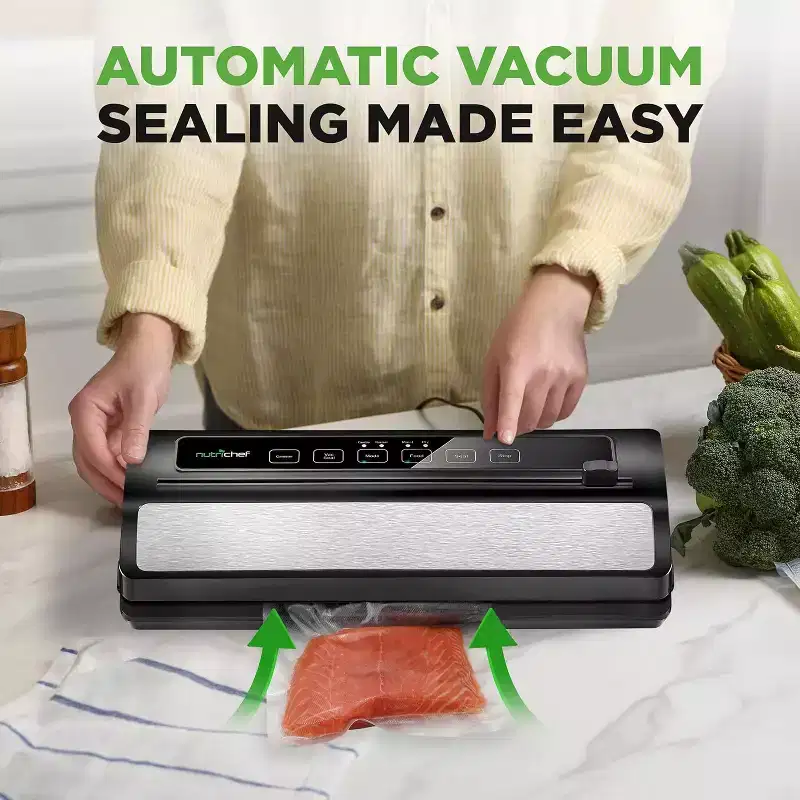 NutriChef Digital Food Vacuum Sealer System - Black