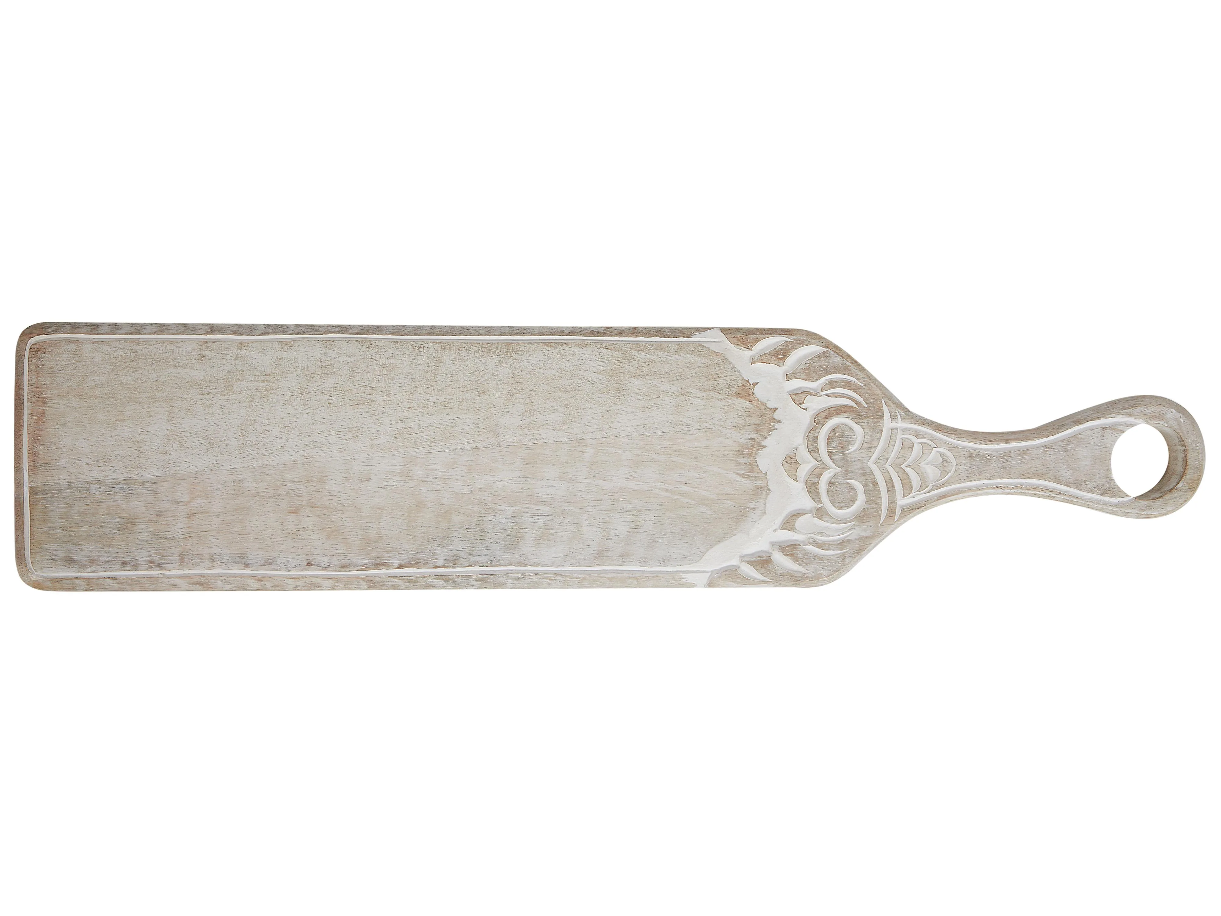 Vassoio da portata in Legno di Mango Marrone chiaro 62x14 cm – Fatto a Mano, Stile Naturale