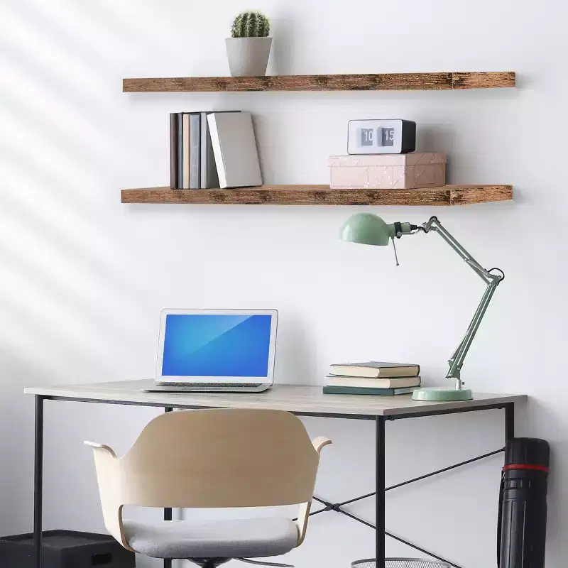 Sorbus 3 Pack 48 Inch Wall Mounted Floating Shelves - for Bedroom, Kitchen, Living Room, Bathroom Shelves, Farmhouse Home Dcor