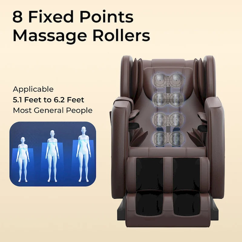 Full Body Massage Chair with Zero Gravity, Bluetooth Speaker & Foot Roller