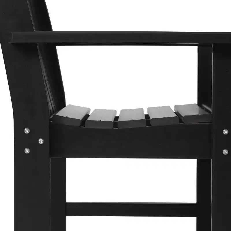 WestinTrends Malibu Outdoor Patio 3-Piece HDPE Adirondack Garden Chairs with Square Adirondack Side Table Set