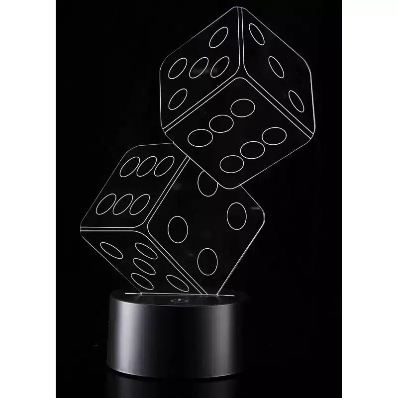 JuzToys 3D Dice Lighting Laser Cut Precision LED Lights