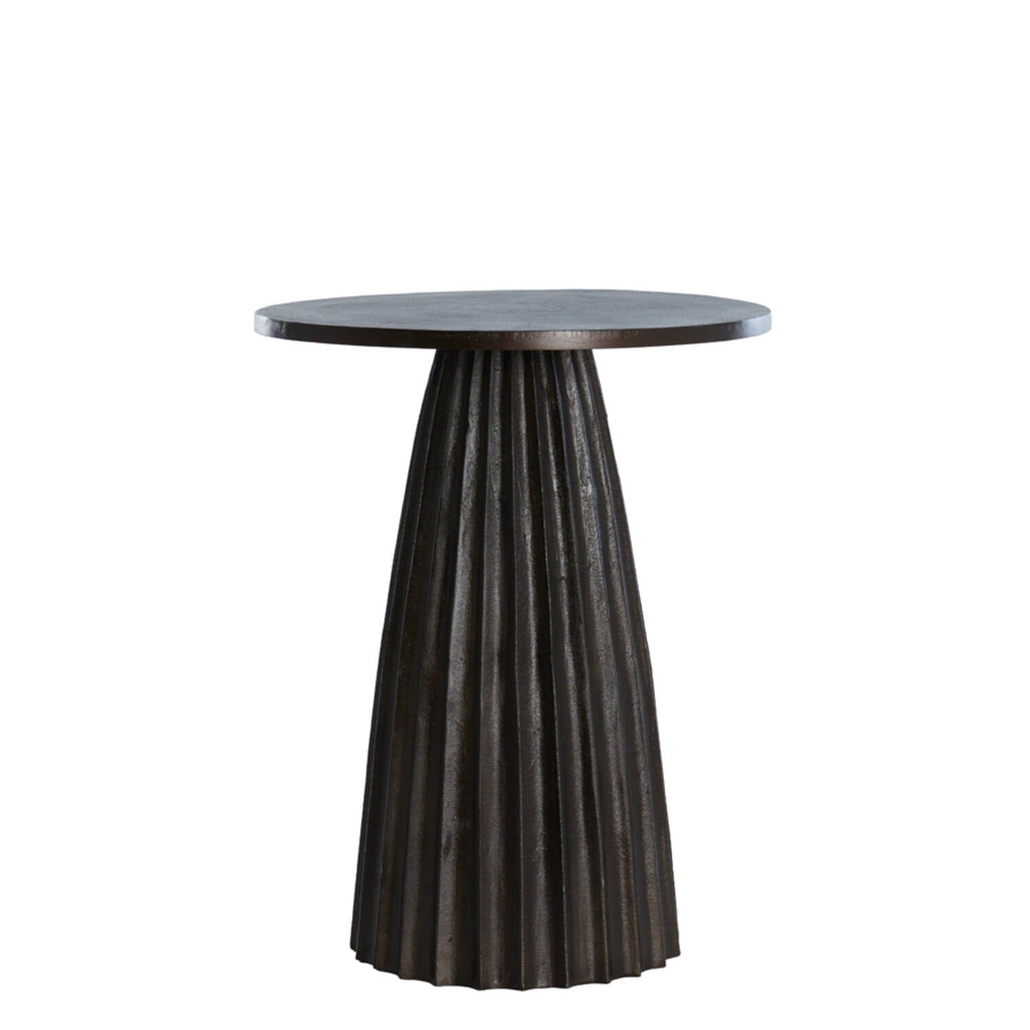 Dark Brown Round Side Table