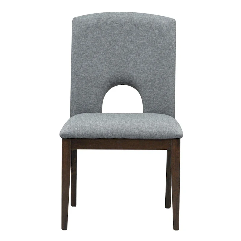 Modern Style Extendable Round Dining Table with Removable Leaf and Upholstered Dining Chairs