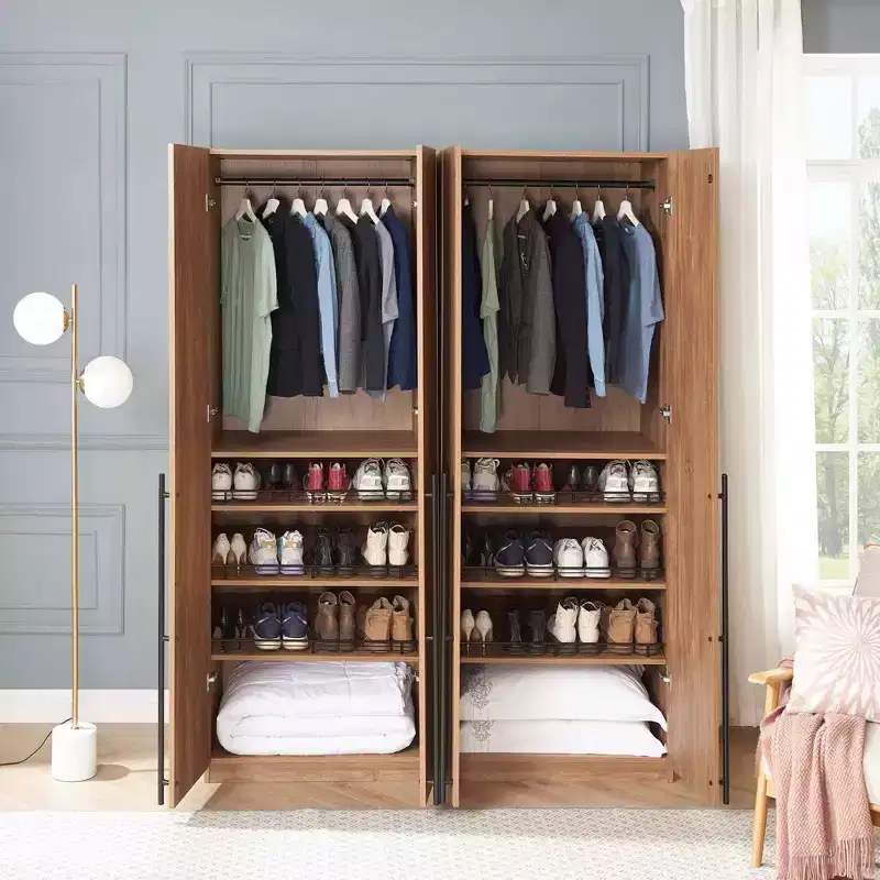 Lee 2 Door and 4 Shelf Wardrobe Closets