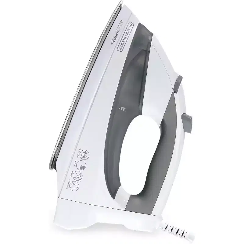 BLACK+DECKER Black & Decker F976 Quickpress Iron with Smart Steam Technology, White/Silver