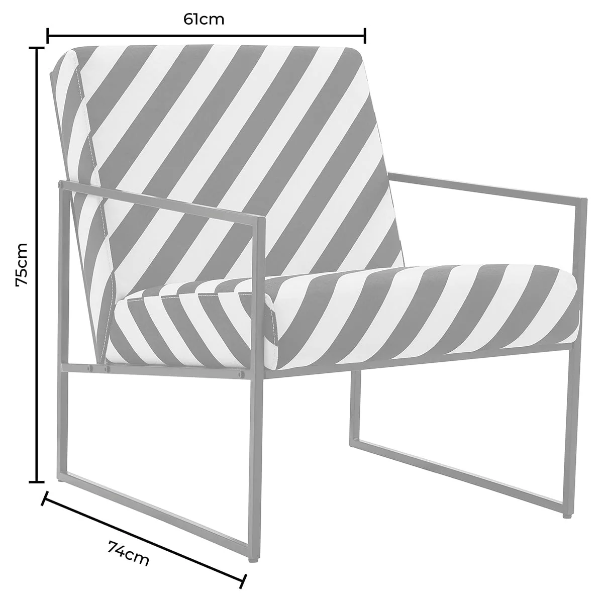 Modern Light Beige Fabric Accent Chair with Space-Saving Design for Living Room