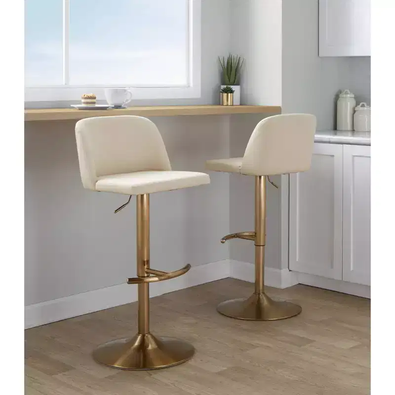 Adjustable Swivel Bar Stool