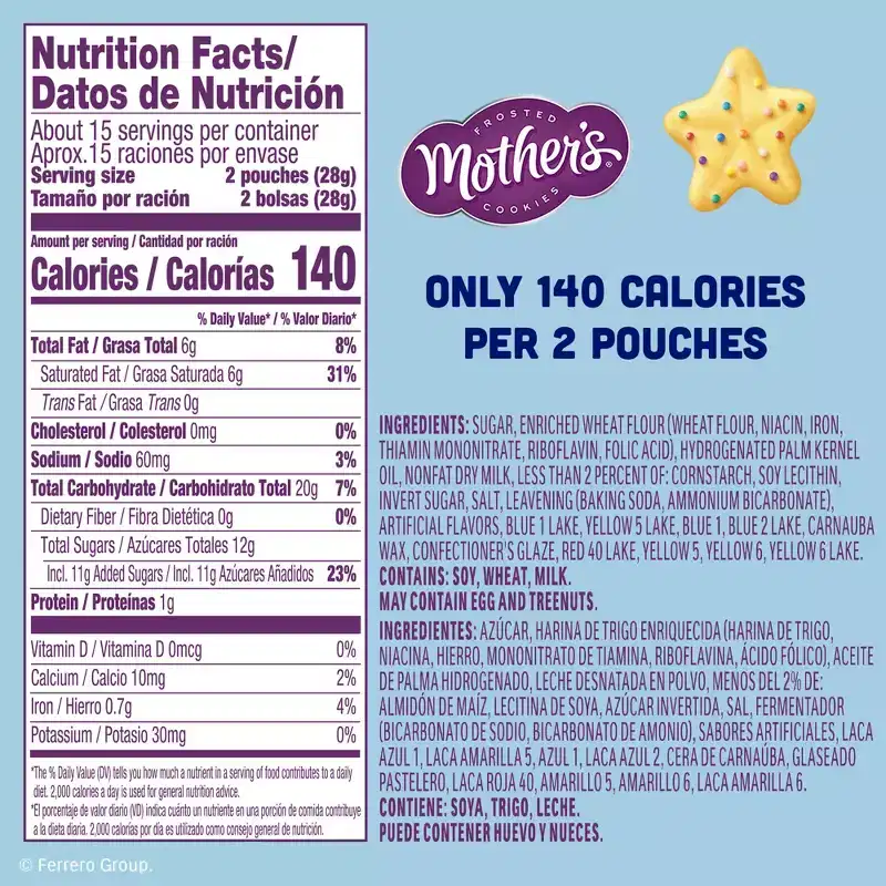 Mother's Summer Cookies and Bars Sidekicks - 15oz/30ct