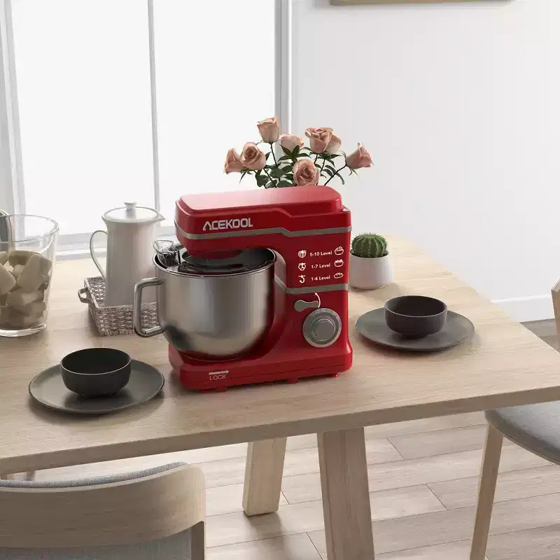 GustoWave 7.5 Qt Electric Stand Mixer, 10 Speed Food Mixer for Kitchen
