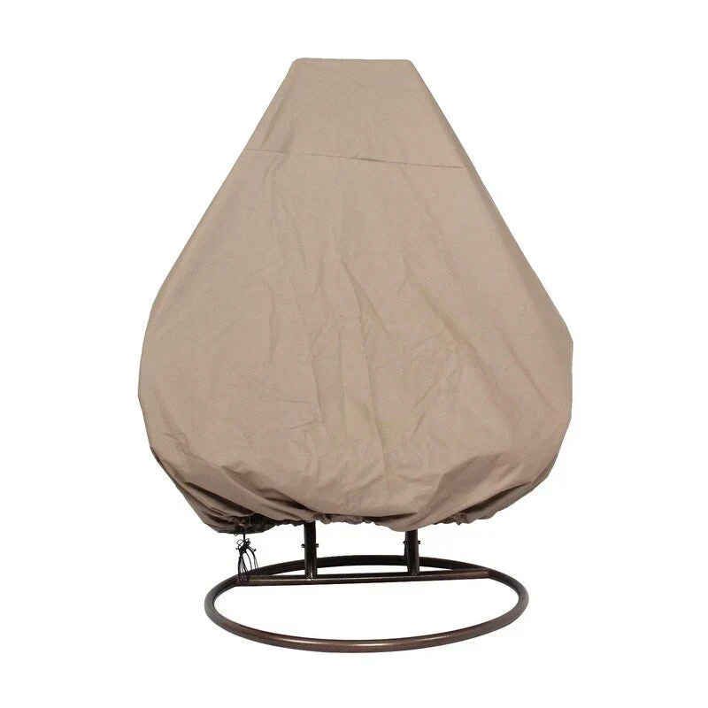 LeisureMod 2 Person Hanging Egg Chair with Stand - Outdoor/Indoor Rattan Wicker Patio Swing Hammock Lounger with Cushions