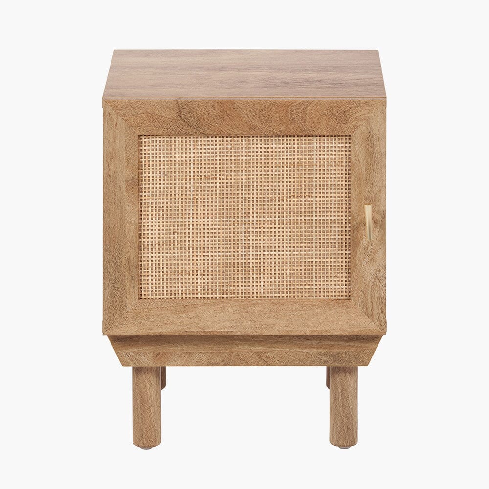 Natural Rattan 1 Door Bedside Table