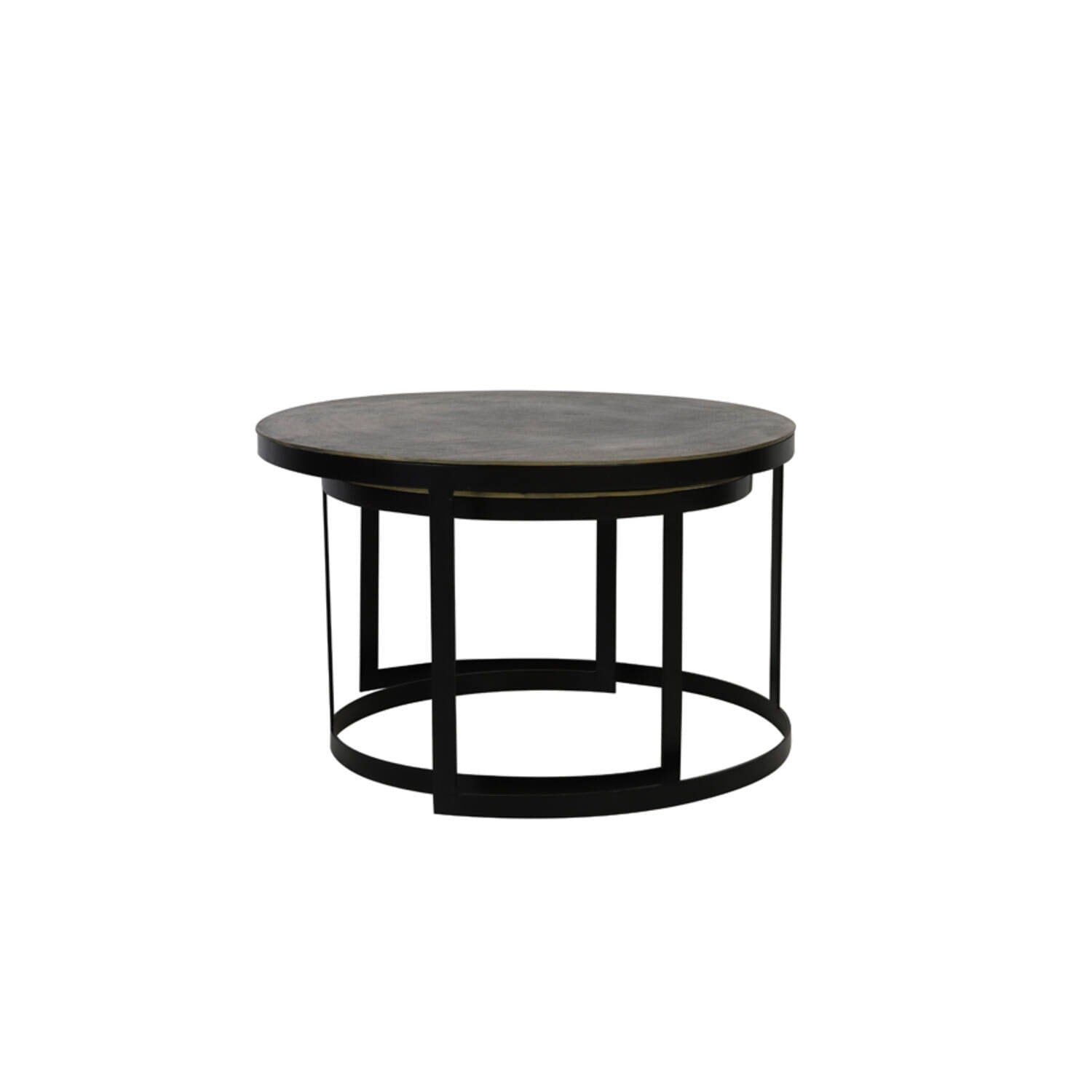 Black & Antique Bronze Nested Coffee Tables