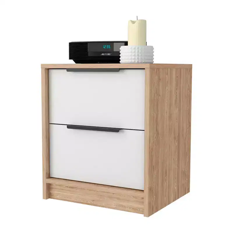 Washington Stylish Functional 2 Drawer Nightstand for Bedroom Living Room