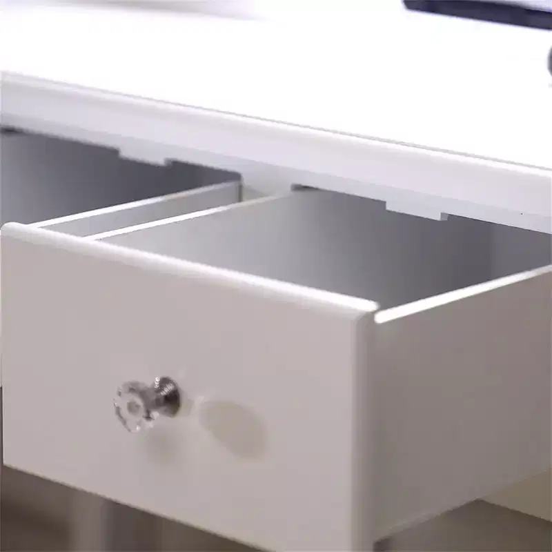 5-Drawer Dressing Table with Single Mirror with Light Bulb Household Accessories
