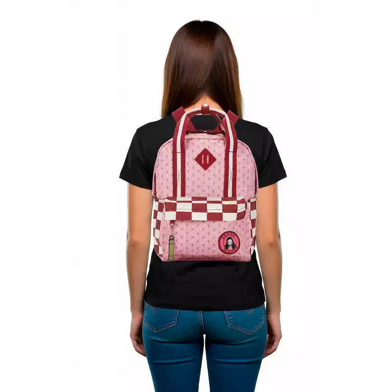Demon Slayer Logo Canvas Women's Pink Mini Backpack