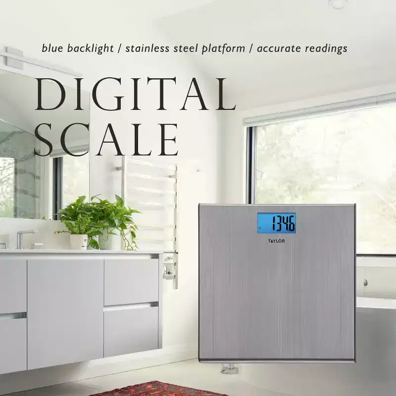 Digital Thin Stainless Steel Bathroom Scale - Taylor