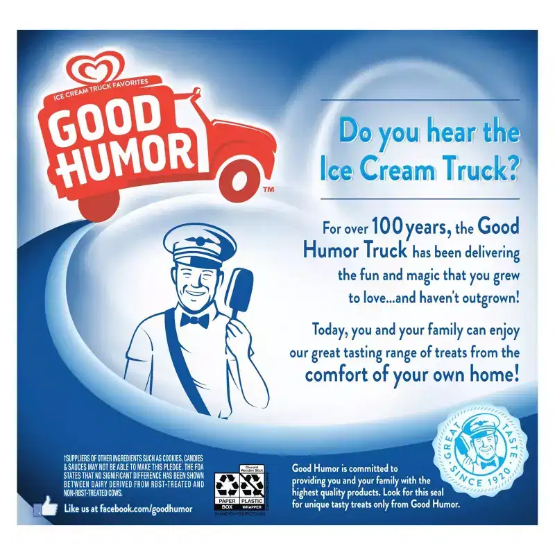 Good Humor Cookies & Crème Frozen Dessert Bars - 16.5oz/6ct