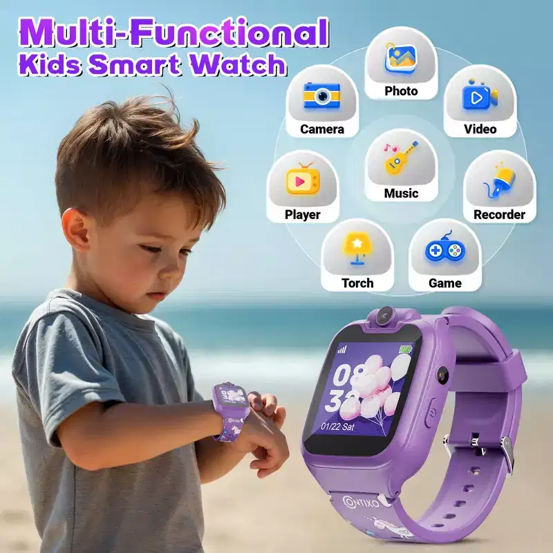 Contixo Kids Smartwatch with Camera, 1.54 HD Touch Screen, 16 Educational Games, Music, Video & Audio watch Toys For Boys & Girls Ages 3-12