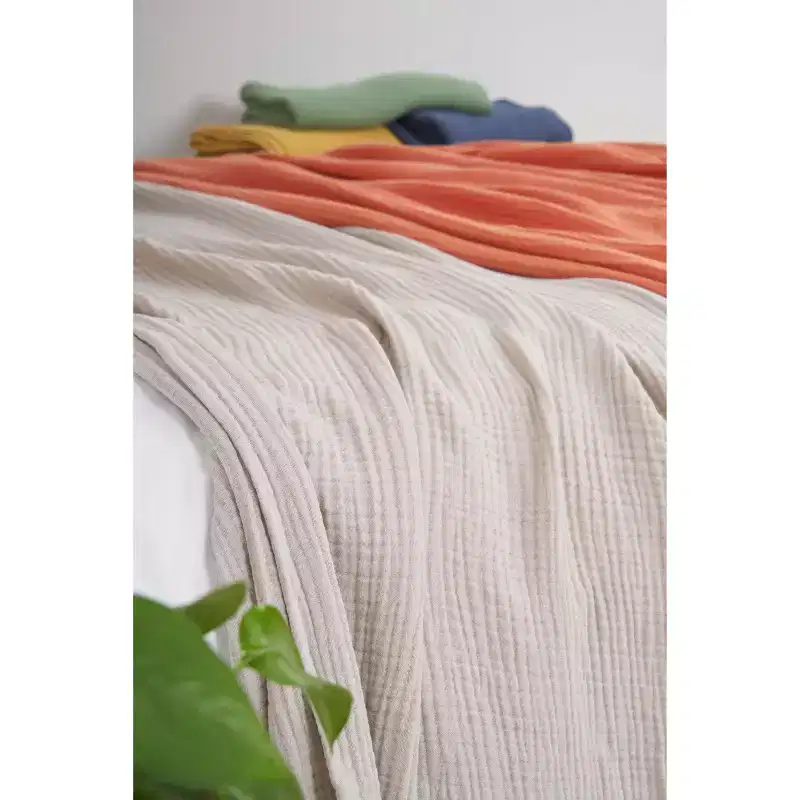 carol & frank Ryker Succulent King Gauze Coverlet Bedspread