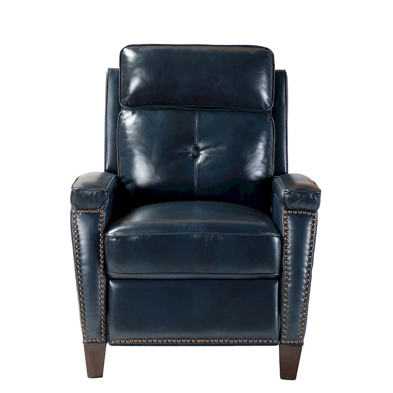 Mid-Century Modern Pushback Recliner with Nailhead Trim