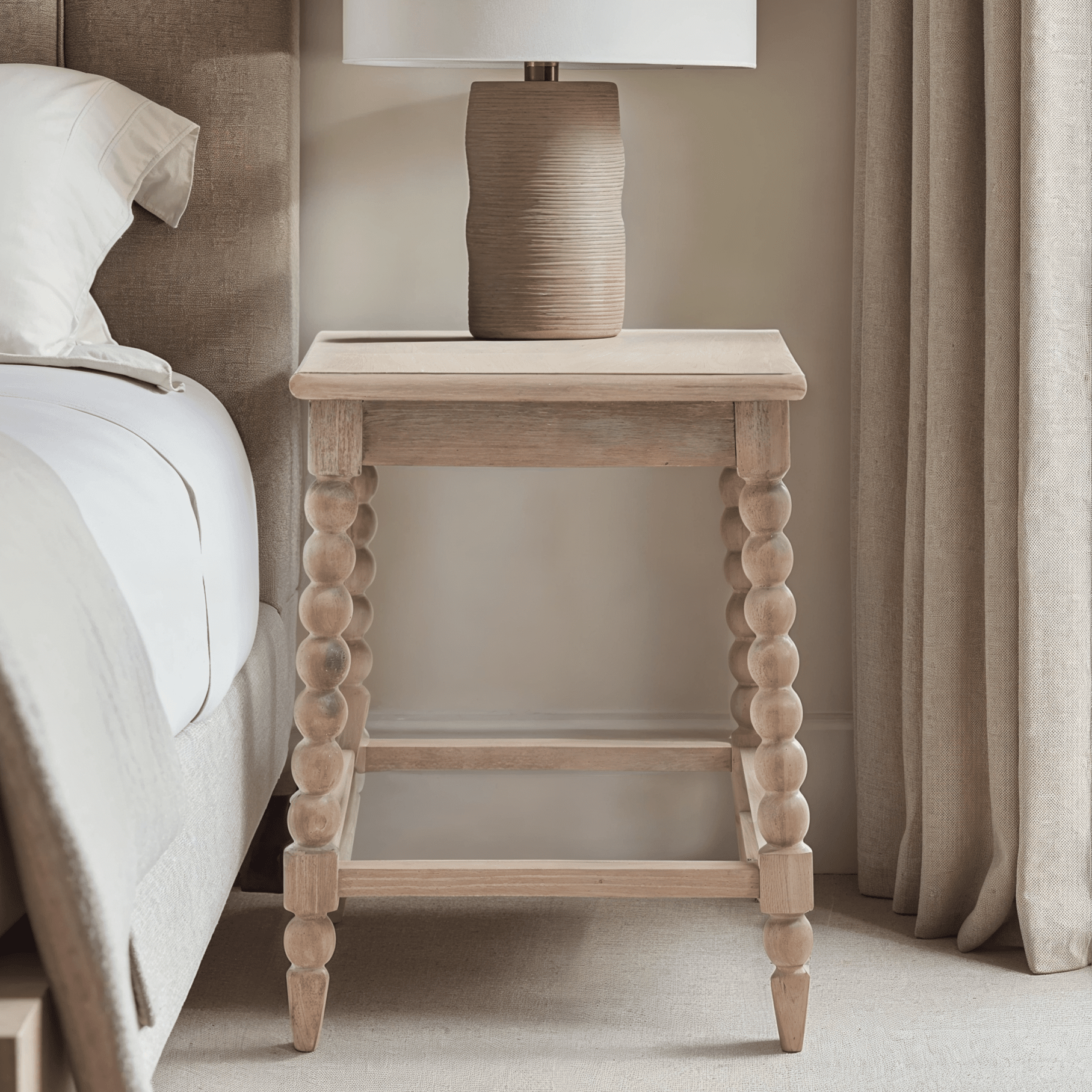 Square Oak Side Table
