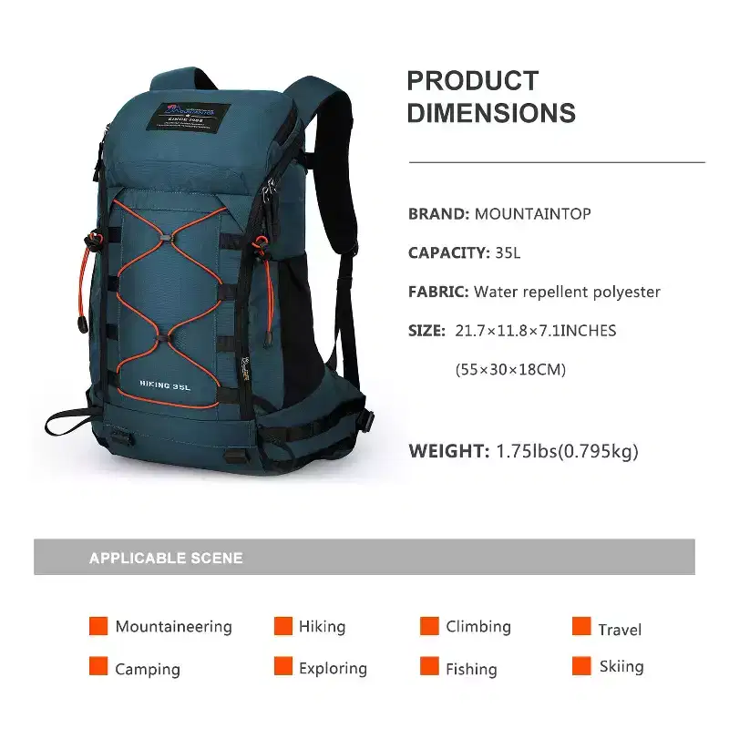 Narwey Hiking Backpack 35L Travel Backpack Lightweight Daypack