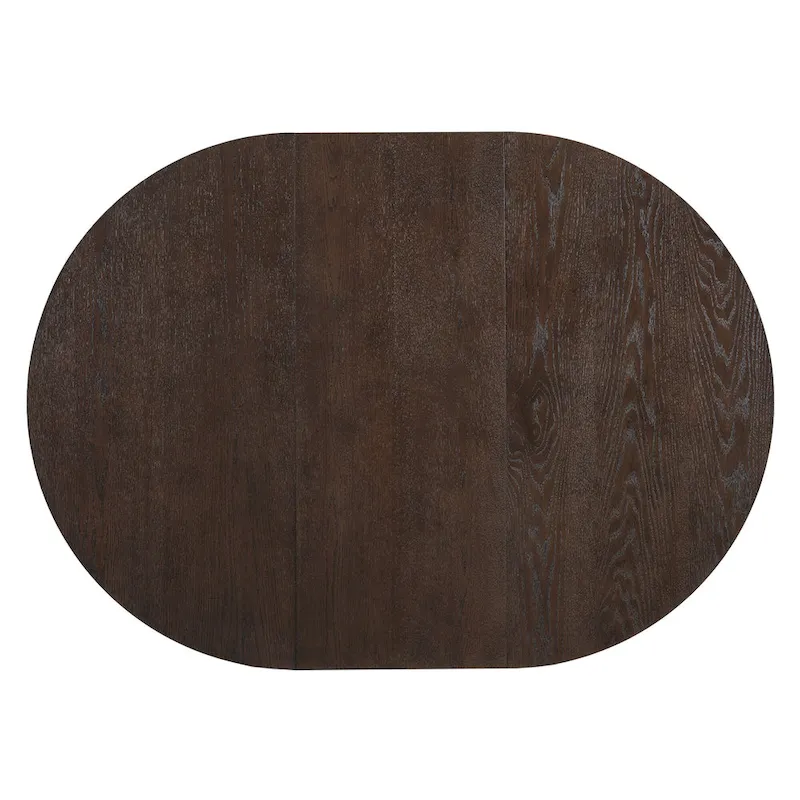 Modern Style Extendable Round Dining Table with Removable Leaf and Upholstered Dining Chairs