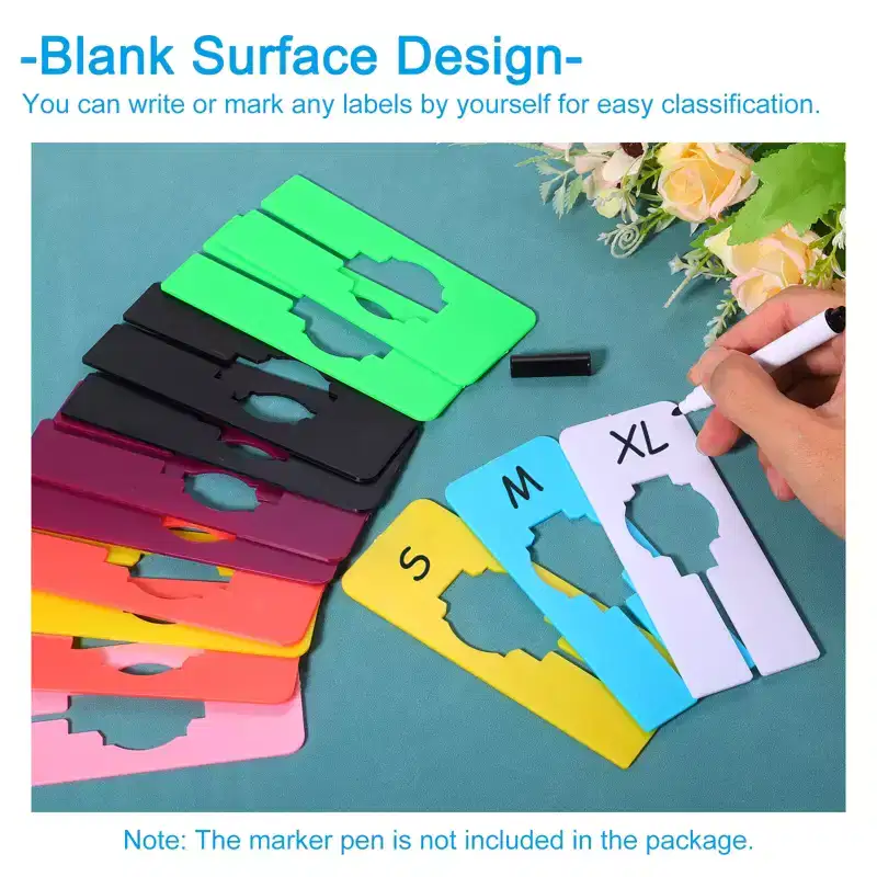 Unique Bargains Plastic Lightweight Durable Portable Clothes Dividers 10 Pcs