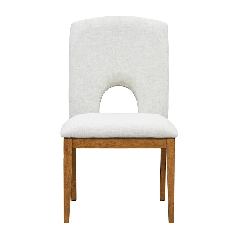 Modern Style Extendable Round Dining Table with Removable Leaf and Upholstered Dining Chairs