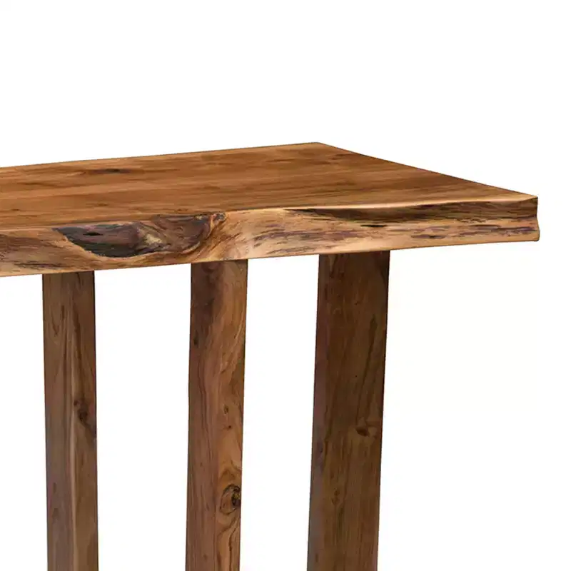 Berkshire Live Edge Solid Acacia Wood Media Console �C Steel Hardware, 121,9 cm