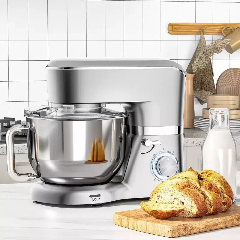 SUGIFT 7.5 QT Electric Kitchen Mixer with 6 Speeds & Pulse, Stainless Steel Bowl for Baking, Cooking & Dough Kneading