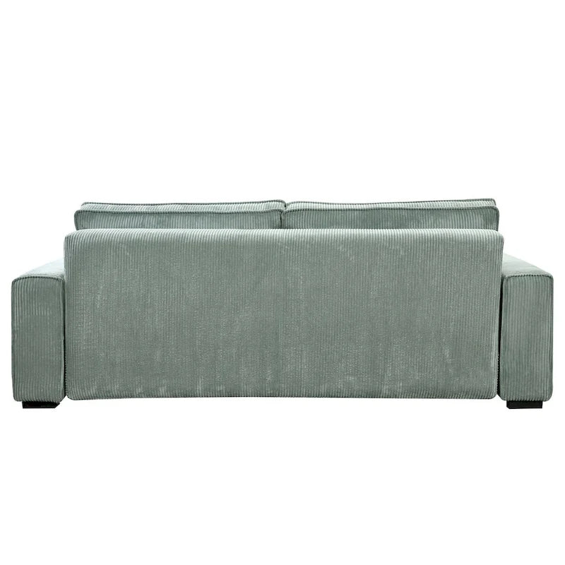 Pull-Out Sofa Bed with Storage – Light Green / Beige, Modern Style, Sinuous Spring, Seats 2