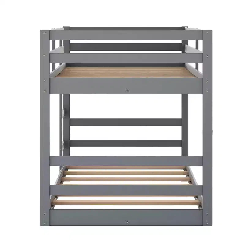 Whisen Full Over Full Bunk Bed with Ladder, Solid Construction