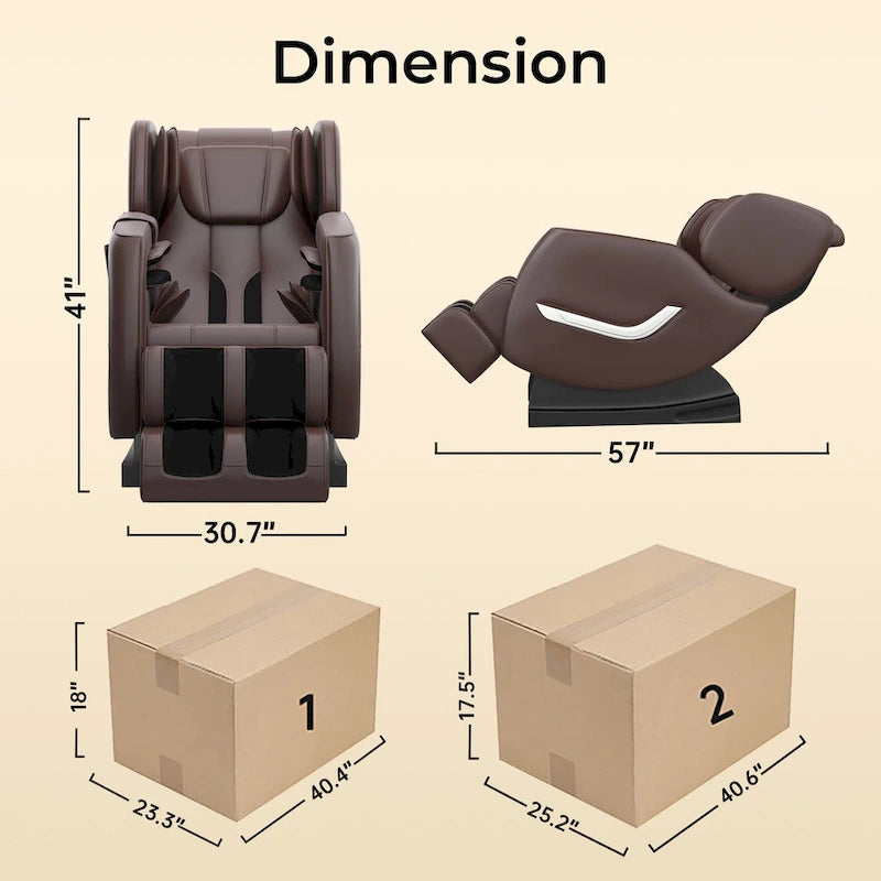Full Body Massage Chair with Zero Gravity, Bluetooth Speaker & Foot Roller