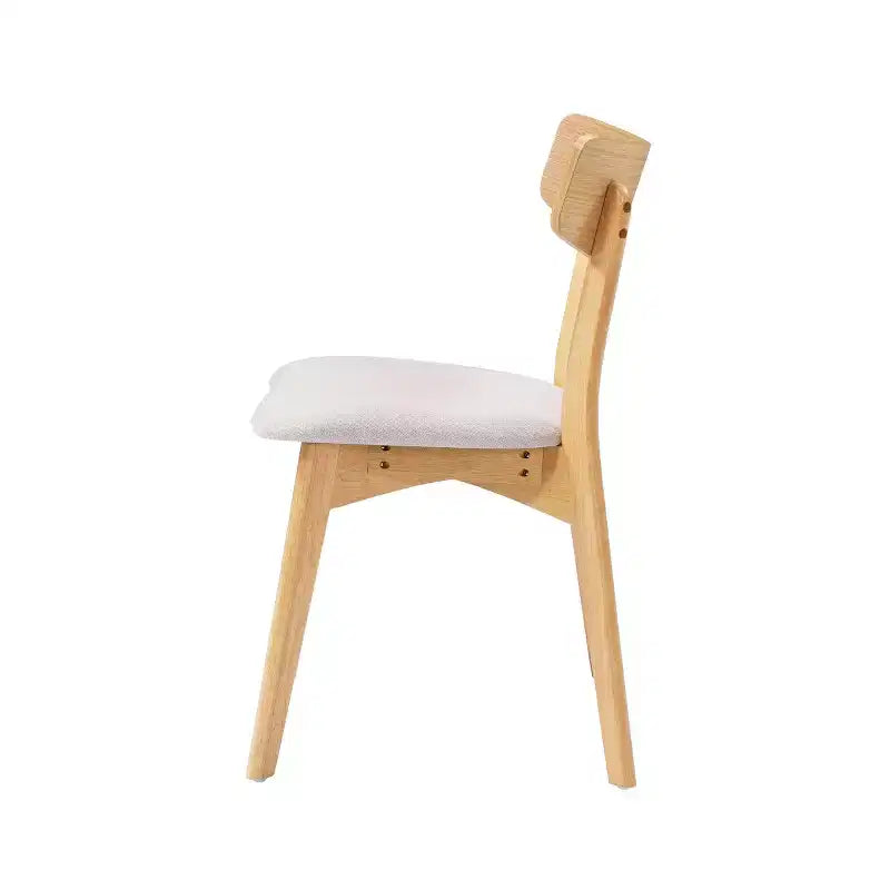 Set of 2 Mid-Century Modern Dining Chairs with Cushioned Seats